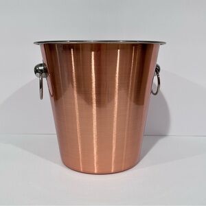 Copper Finish Stainless Steel Ice Bucket w/ Ring Handles-Wine/Drink Chiller